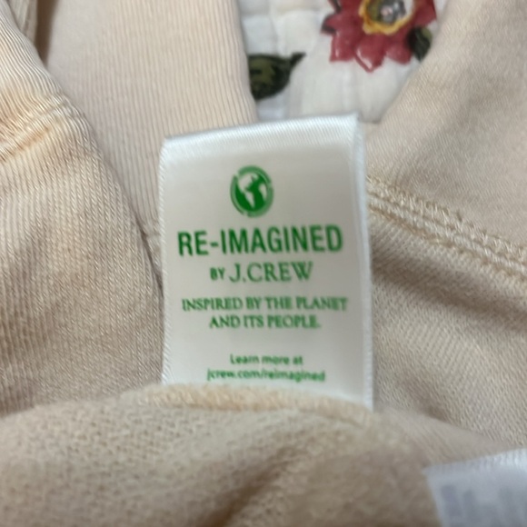 J Crew NWT ecru lounge set Top size large, medium bottoms. 100% cotton - Picture 9 of 11